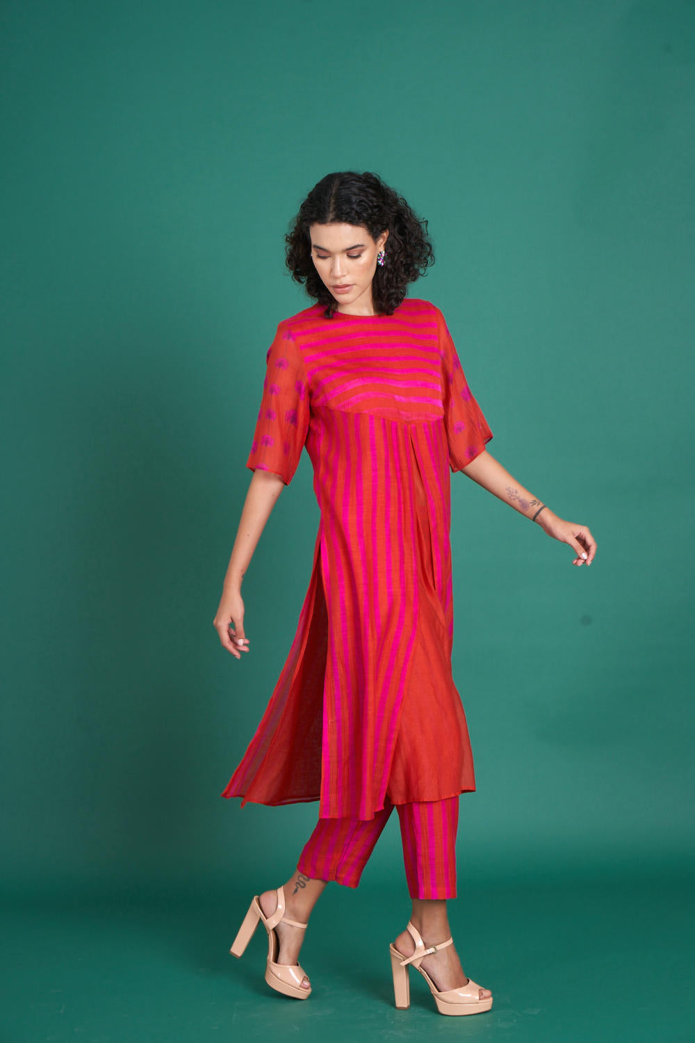 Abeer mul cotton silk kurta set