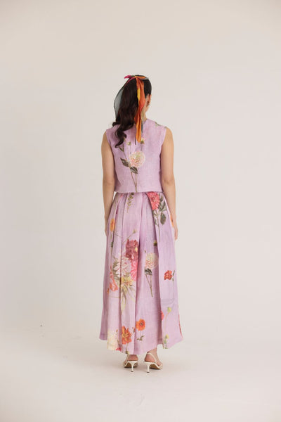 GIGGLE BERRY LINEN TOP & SKIRT SET