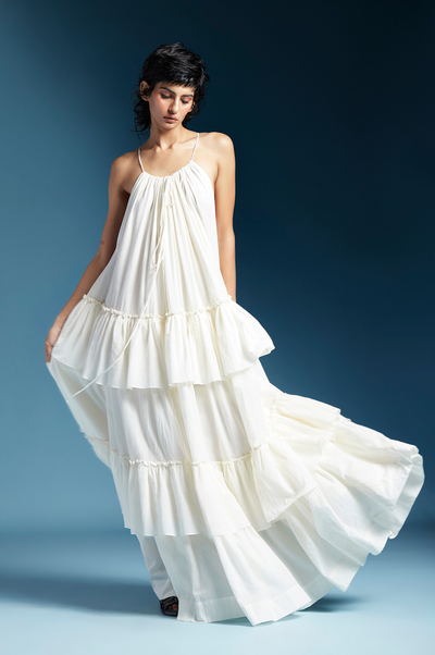 Akari Dress-White