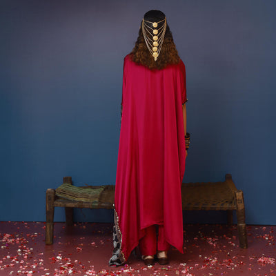 Saron Pink Kaftan Set