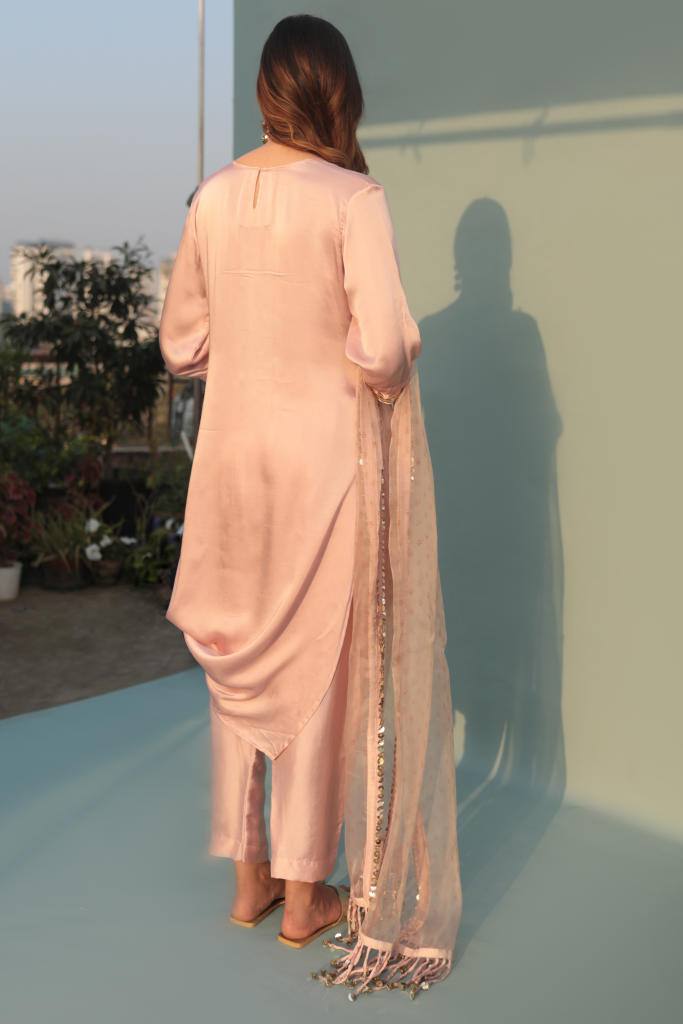 Saba  Pink Kurta Set with Pant and Dupatta-SKCCLSTSC-2