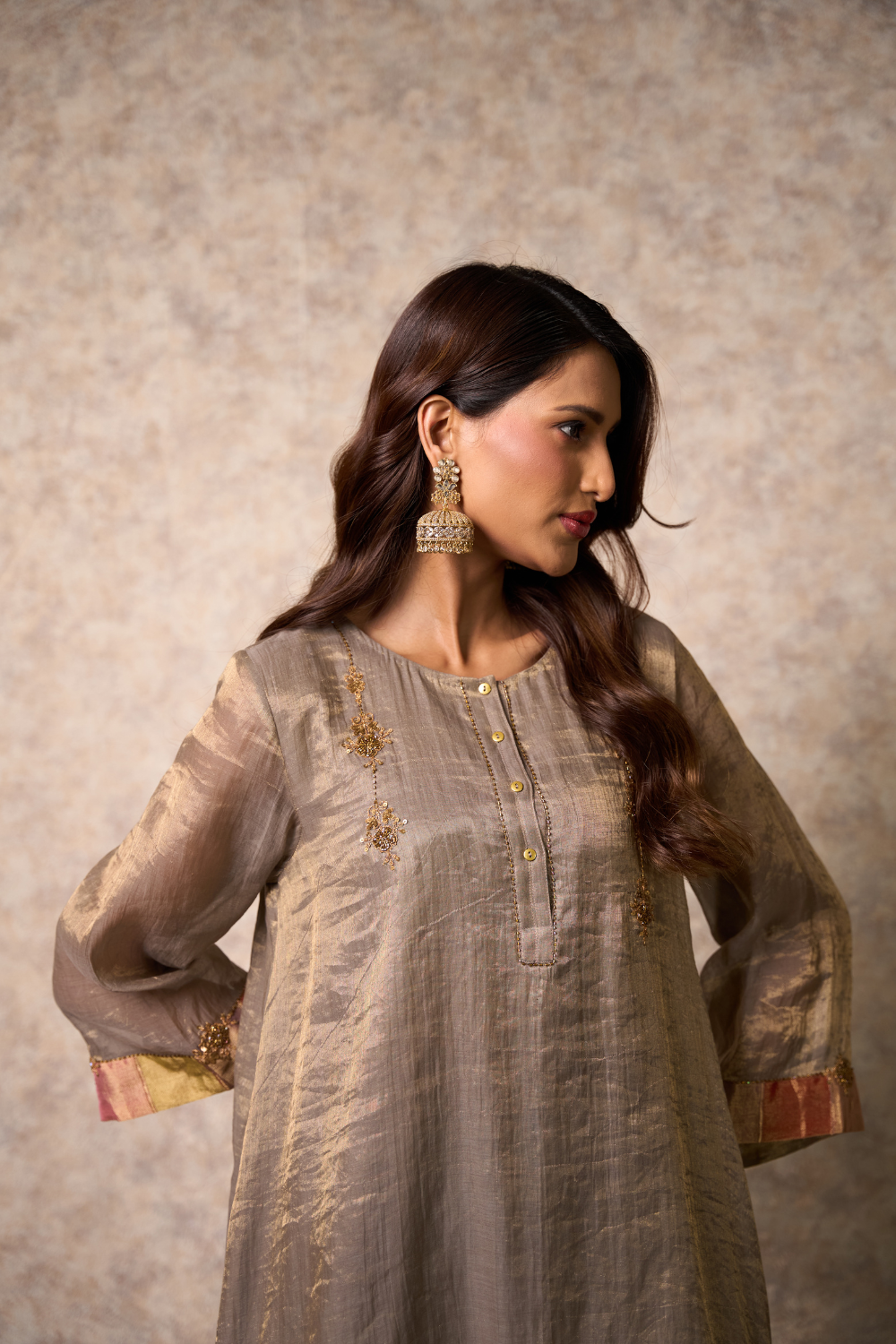 Zing Kurta Set - Grey with Dupatta