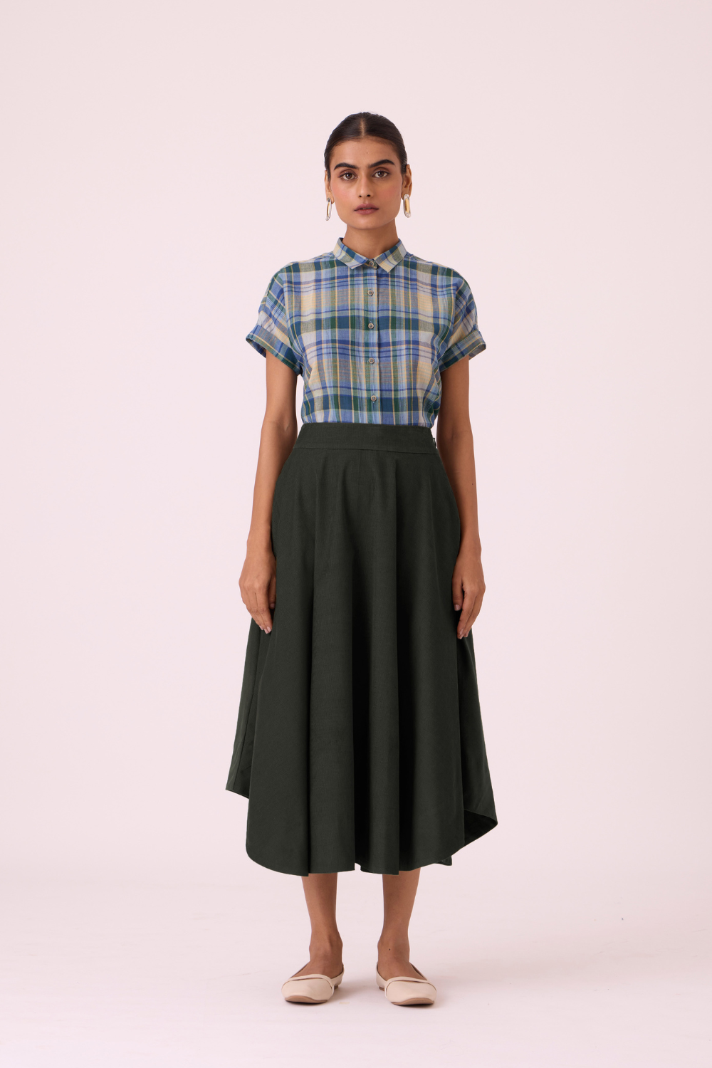 Boga Green Corduroy Skirt