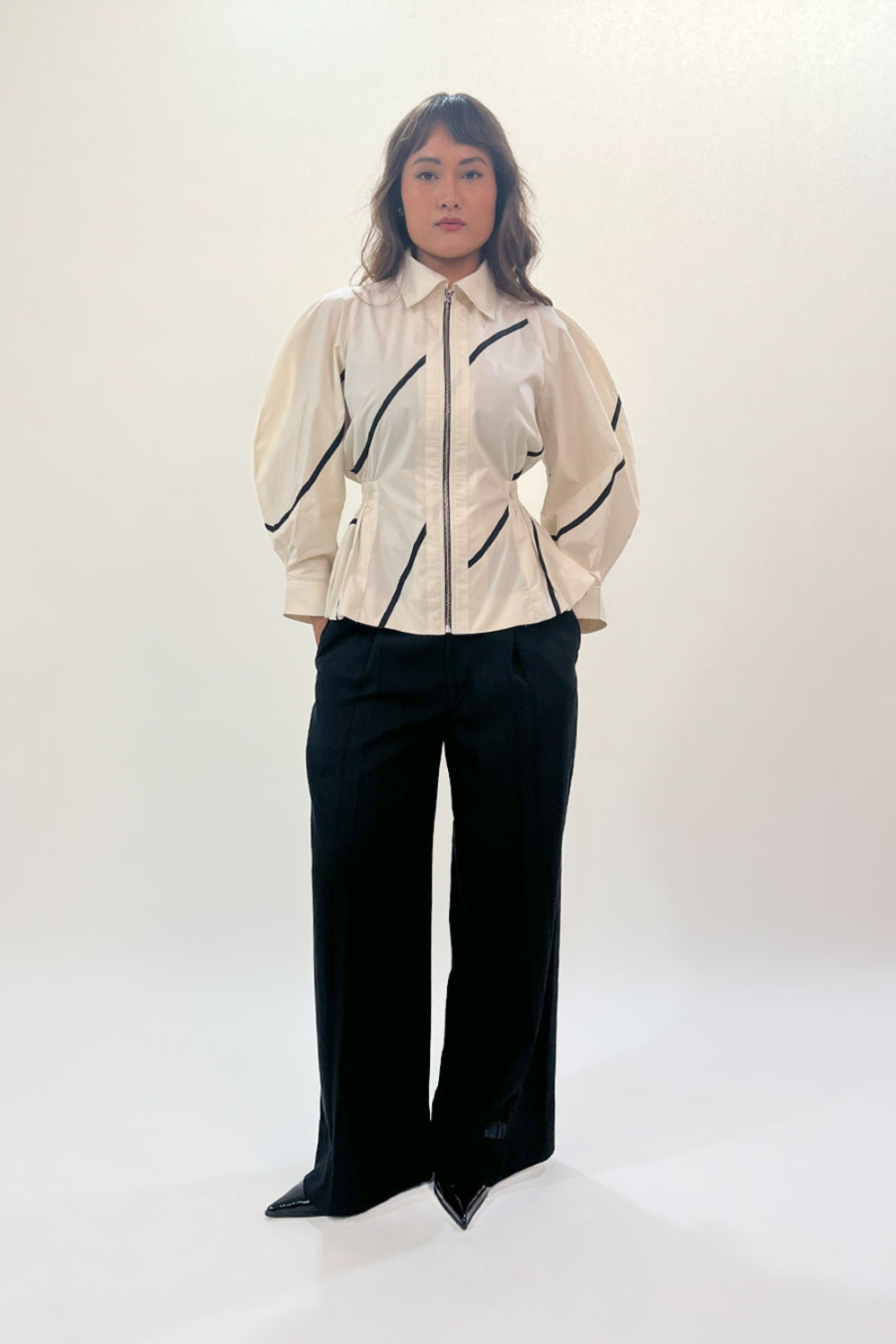Bubble hem stem top