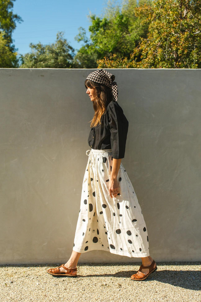Raindrops Skirt-White