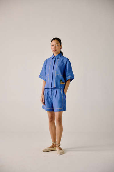 Ava Shirt - Electric Blue Duck