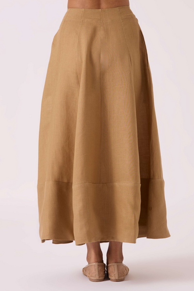 Marner Tan Linen Skirt