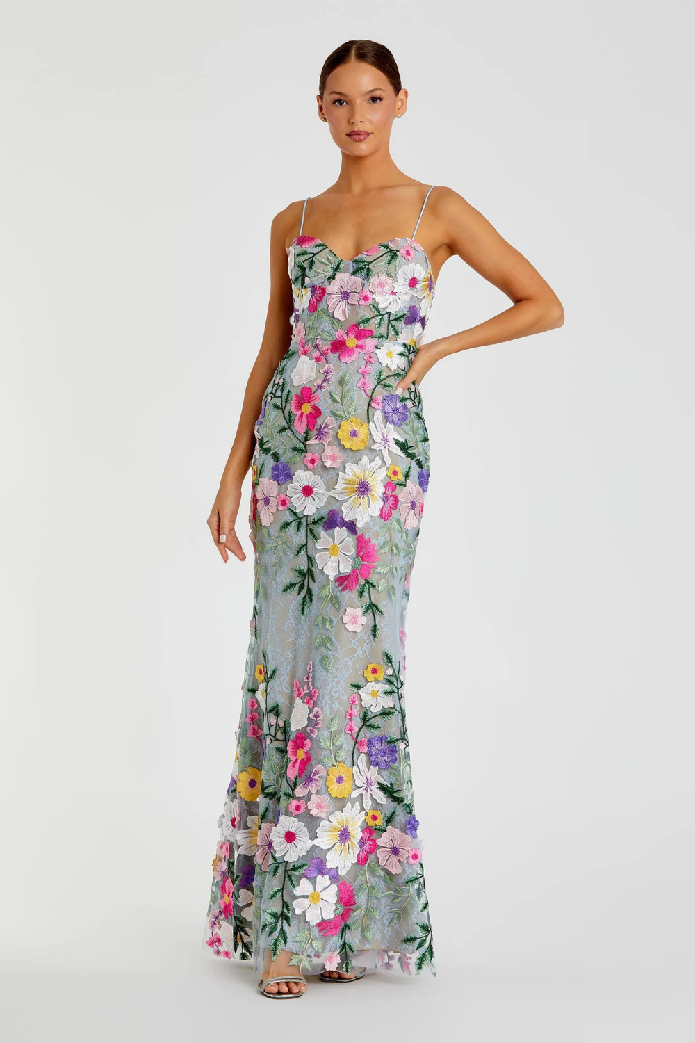 68897-Bustier Gown-Sage Multi