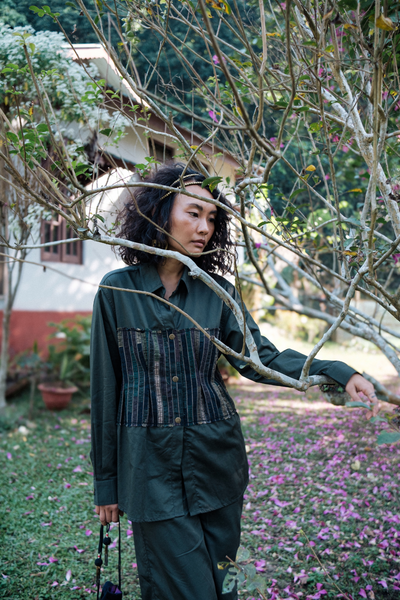 Upcycled Hunza Shirt - Green