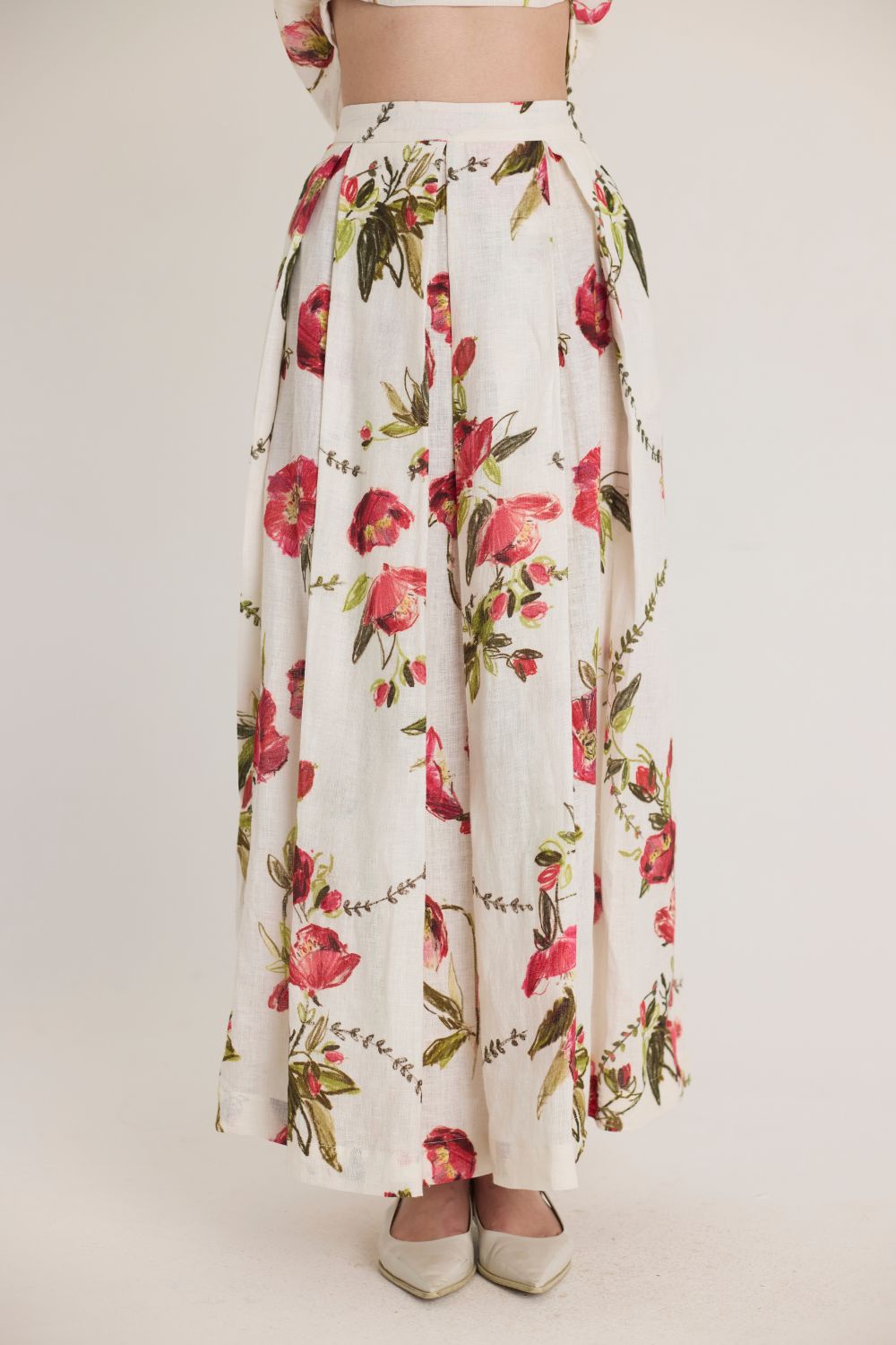 ROSITA LINEN TOP & SKIRT SET