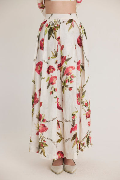 ROSITA LINEN TOP & SKIRT SET