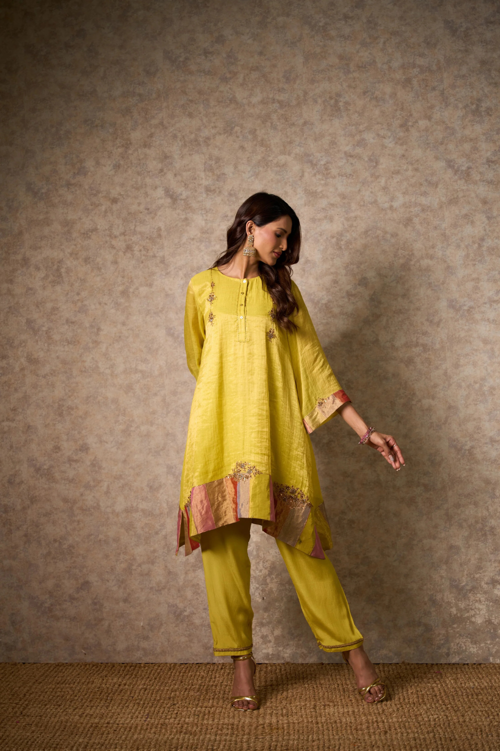 Zing Kurta Set - Yellow