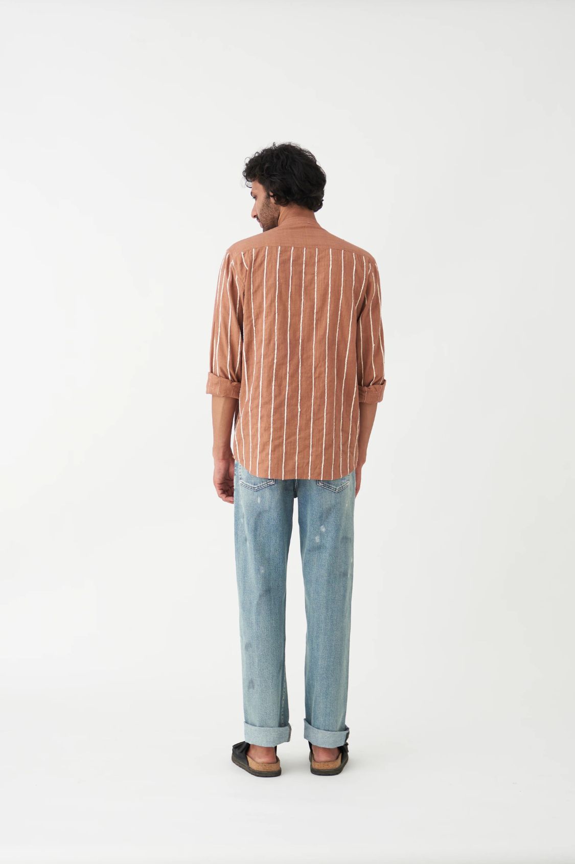 ASYMMETRIC POCKET DETAIL SHIRT - CHAMPANGE