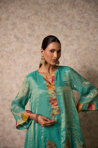 Zing Kurta Set - Sea Green