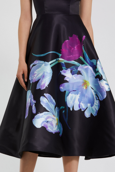 20995-Floral Print-Black Multi