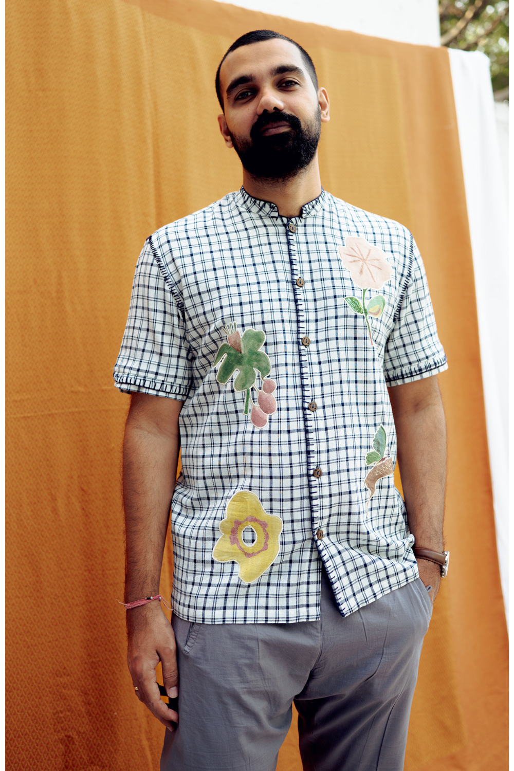 AINU APPLIQUE SHIRT