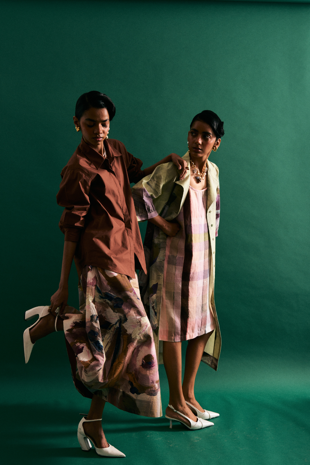 Puisse checks slip Dress