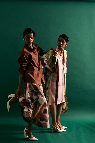 Puisse checks slip Dress