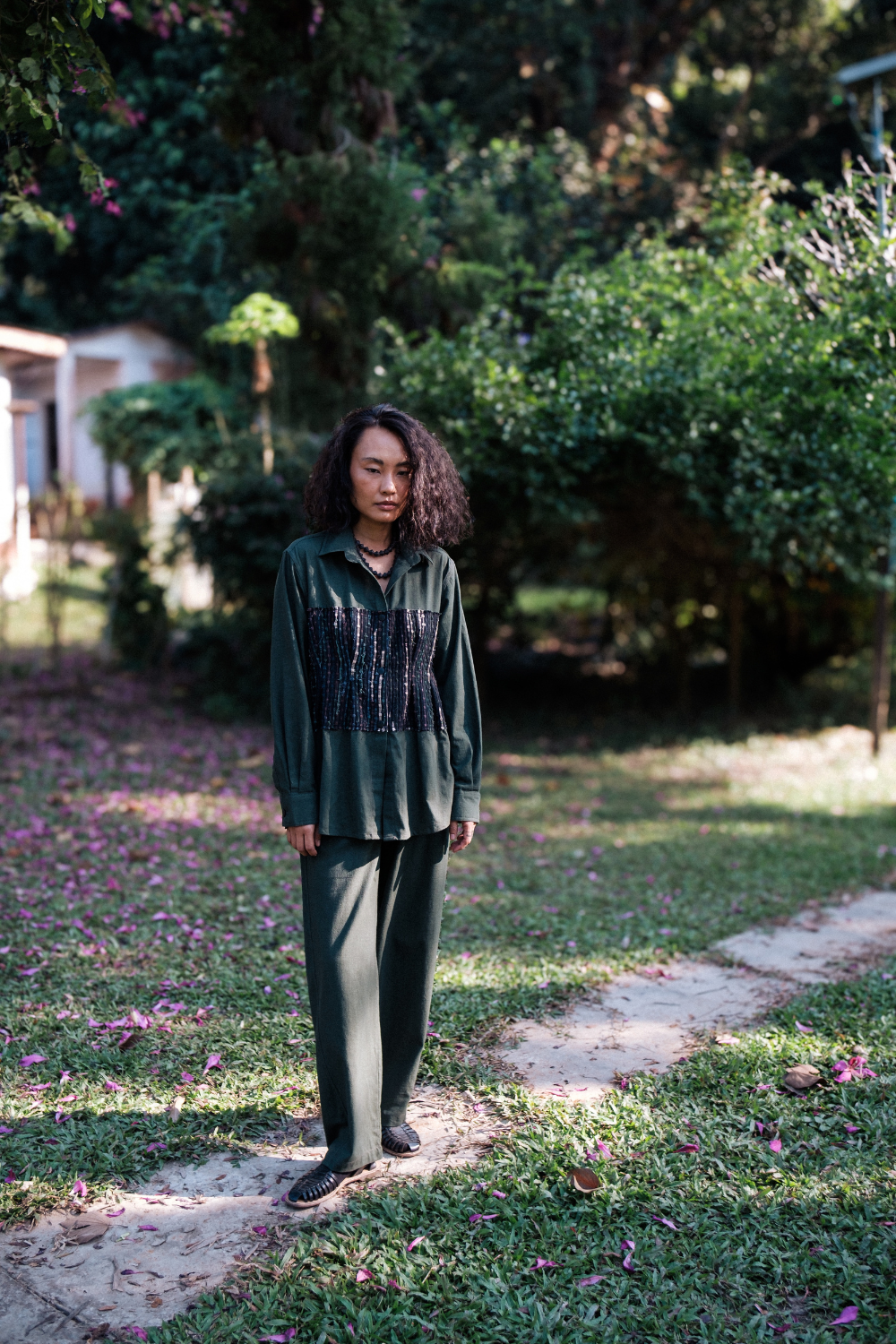 Upcycled Handwoven Hunza Shirt - Green
