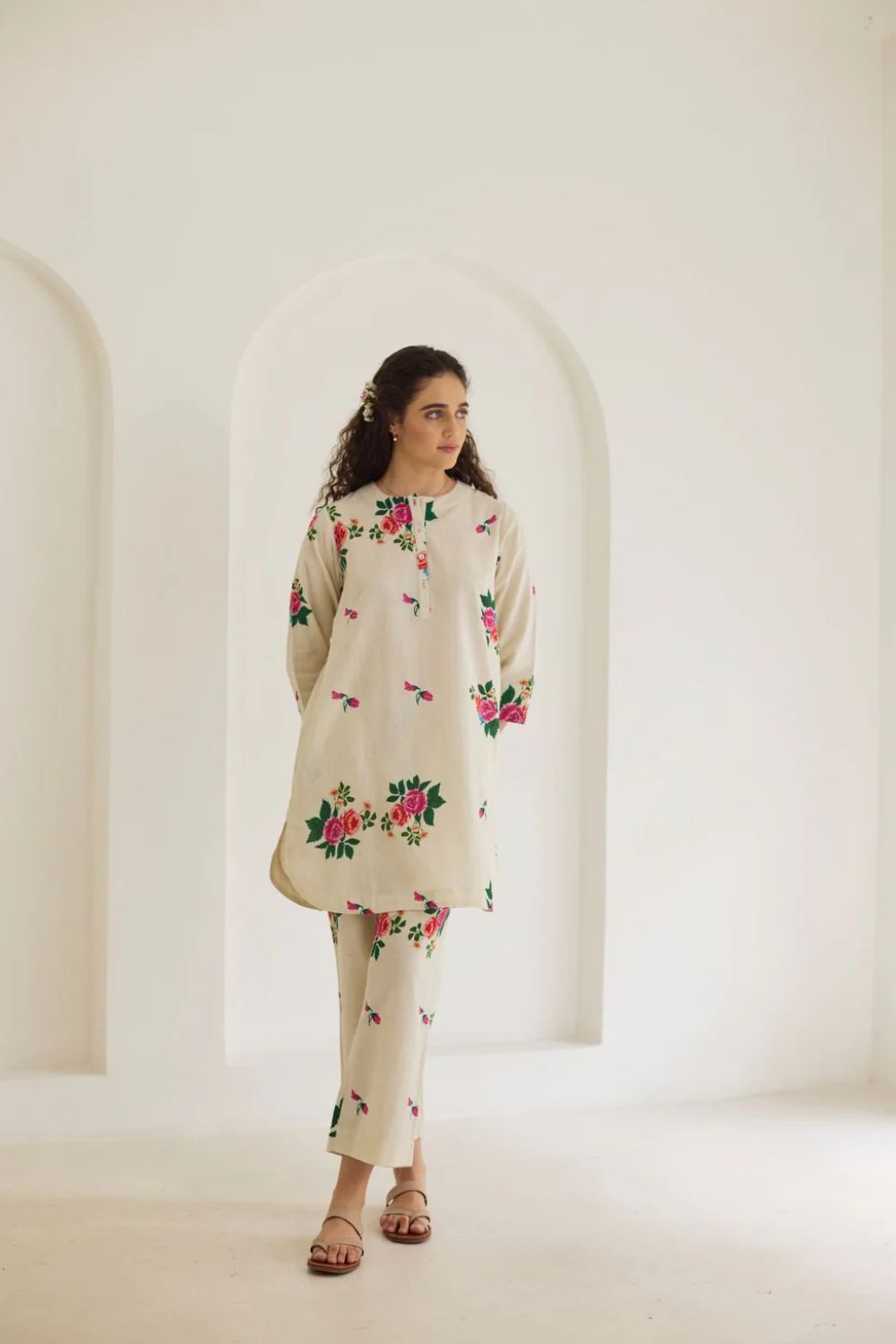 Rose Chintz Short Kurta Set