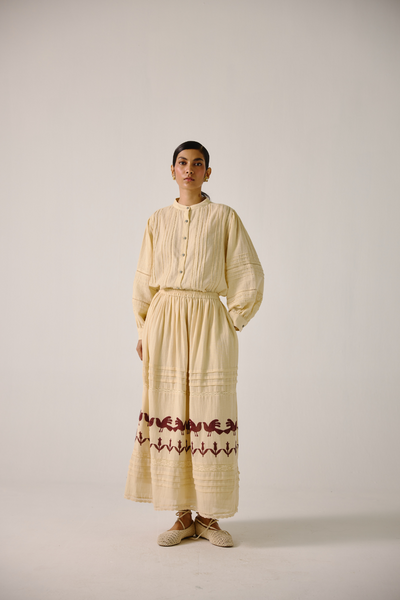 Hazel Set - Ivory Block Print