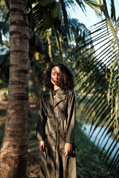 Upcycled Copenhagen Trench - Green