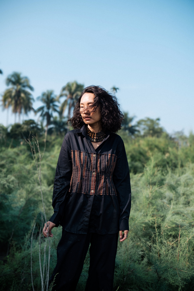 Upcycled Hunza Shirt - Black Copper
