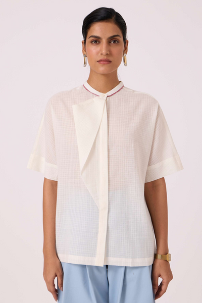Noah White Handwoven Top