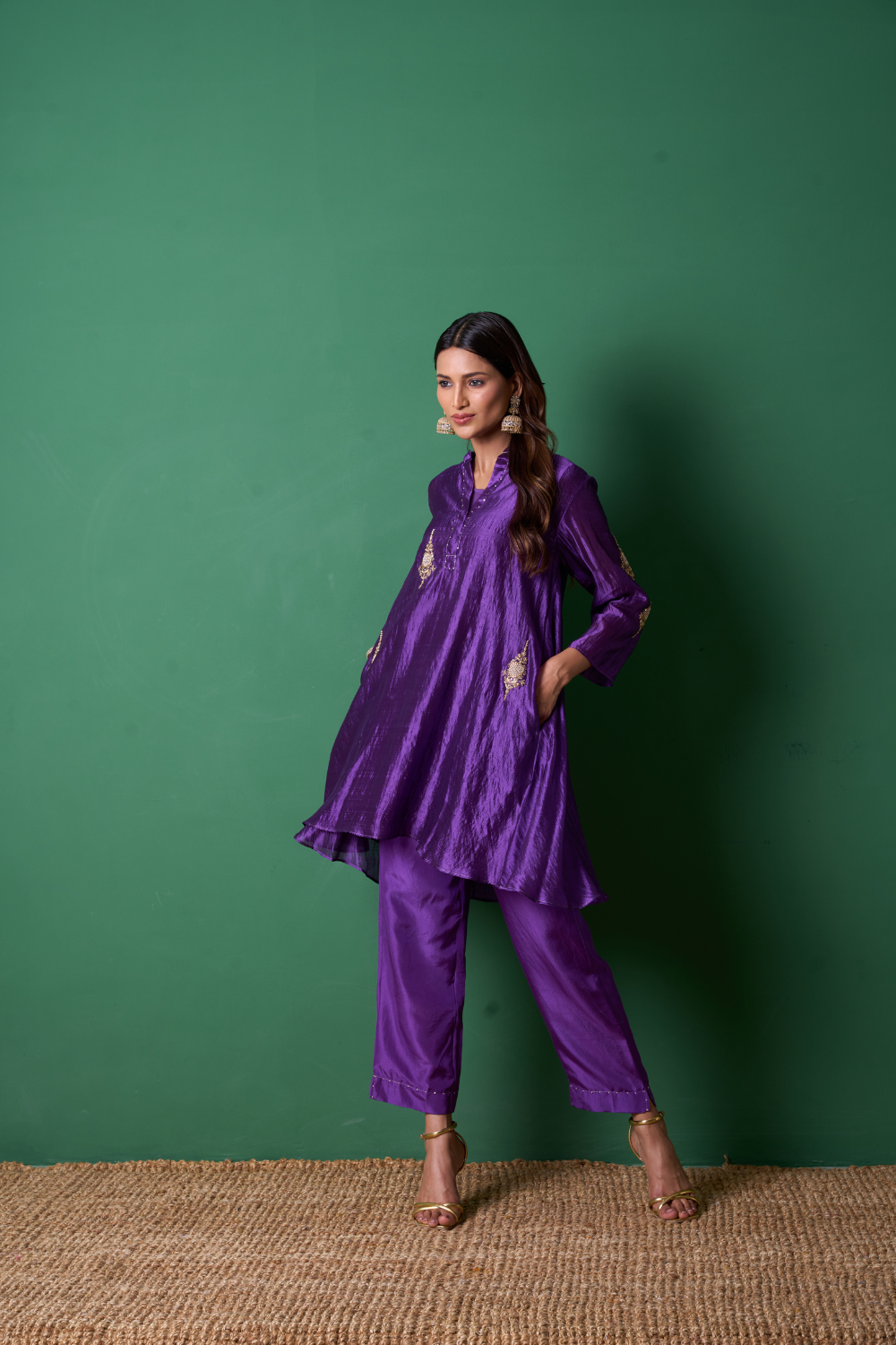 Paradise Kurta Set - Purple