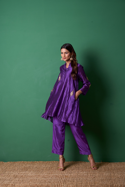 Paradise Kurta Set - Purple