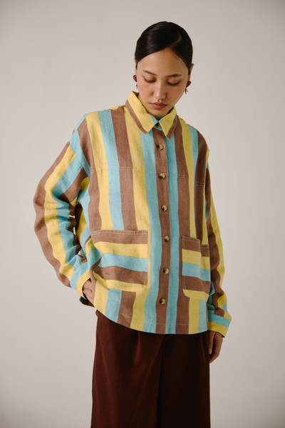 Ava Jacket - Striper Print