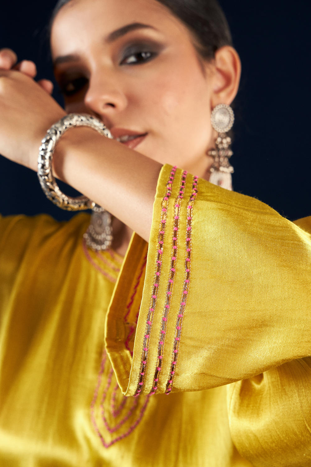 Kalidaar Kurta Set - Gold Yellow FC-2301
