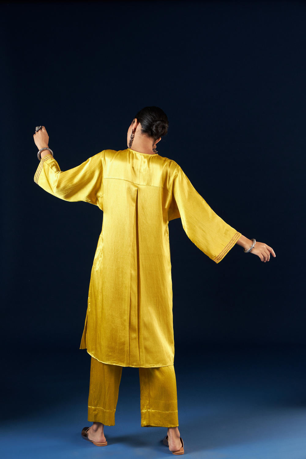 Kalidaar Kurta Set - Gold Yellow FC-2301