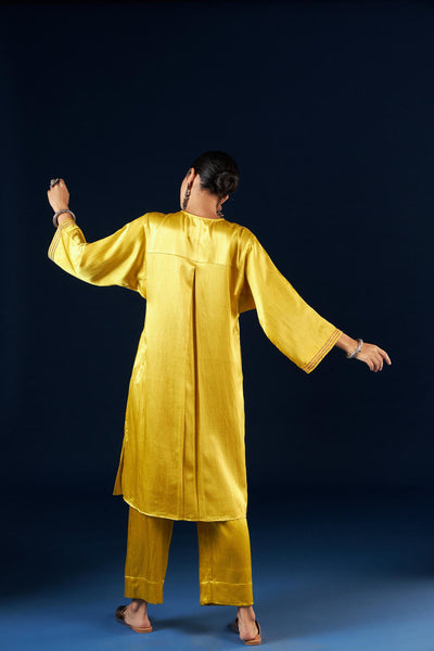 Kalidaar Kurta Set - Gold Yellow FC-2301