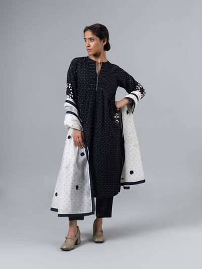 Mongi Dupatta-Natural Black