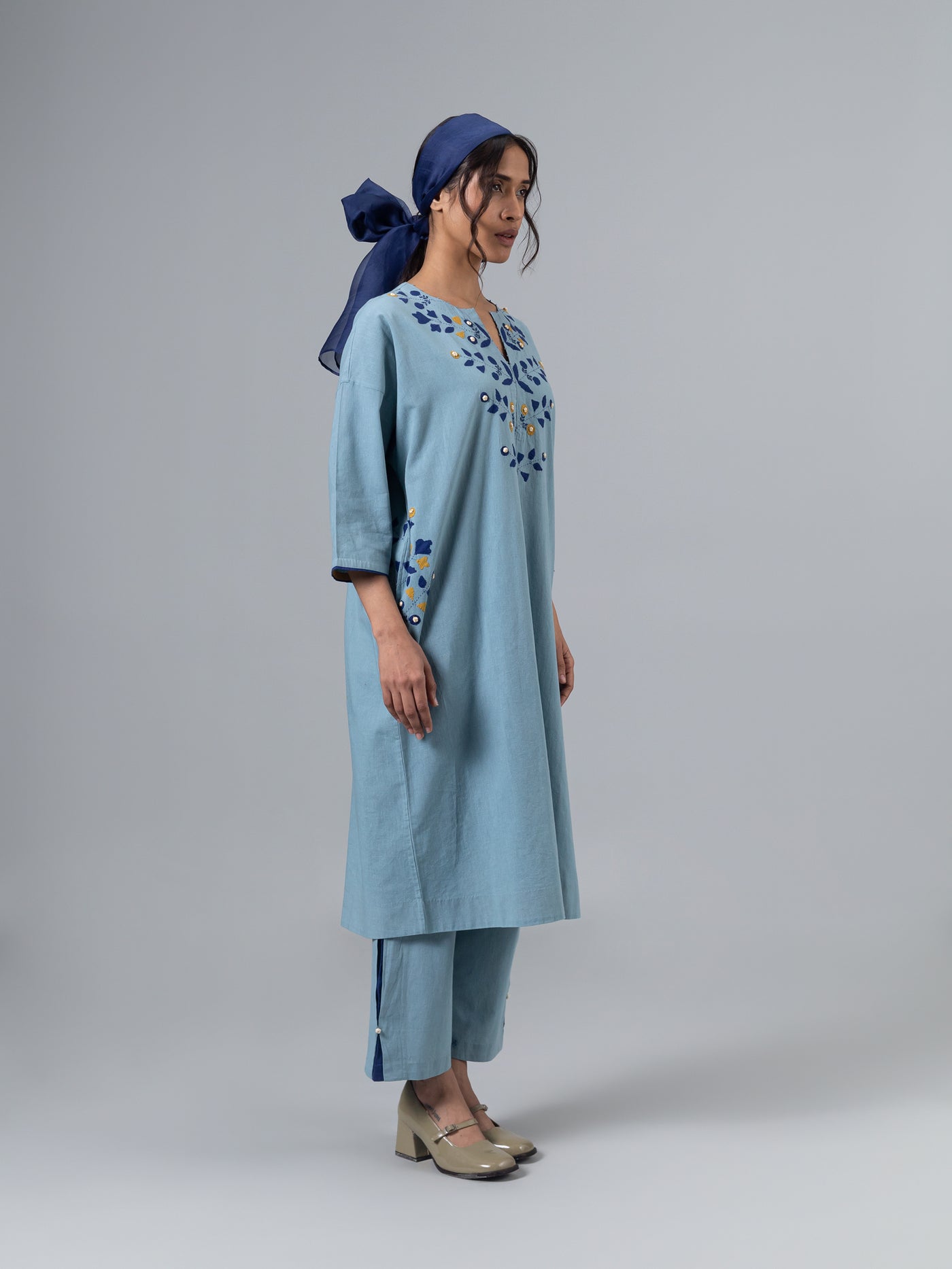 Somali Kaftan-Lt Blue