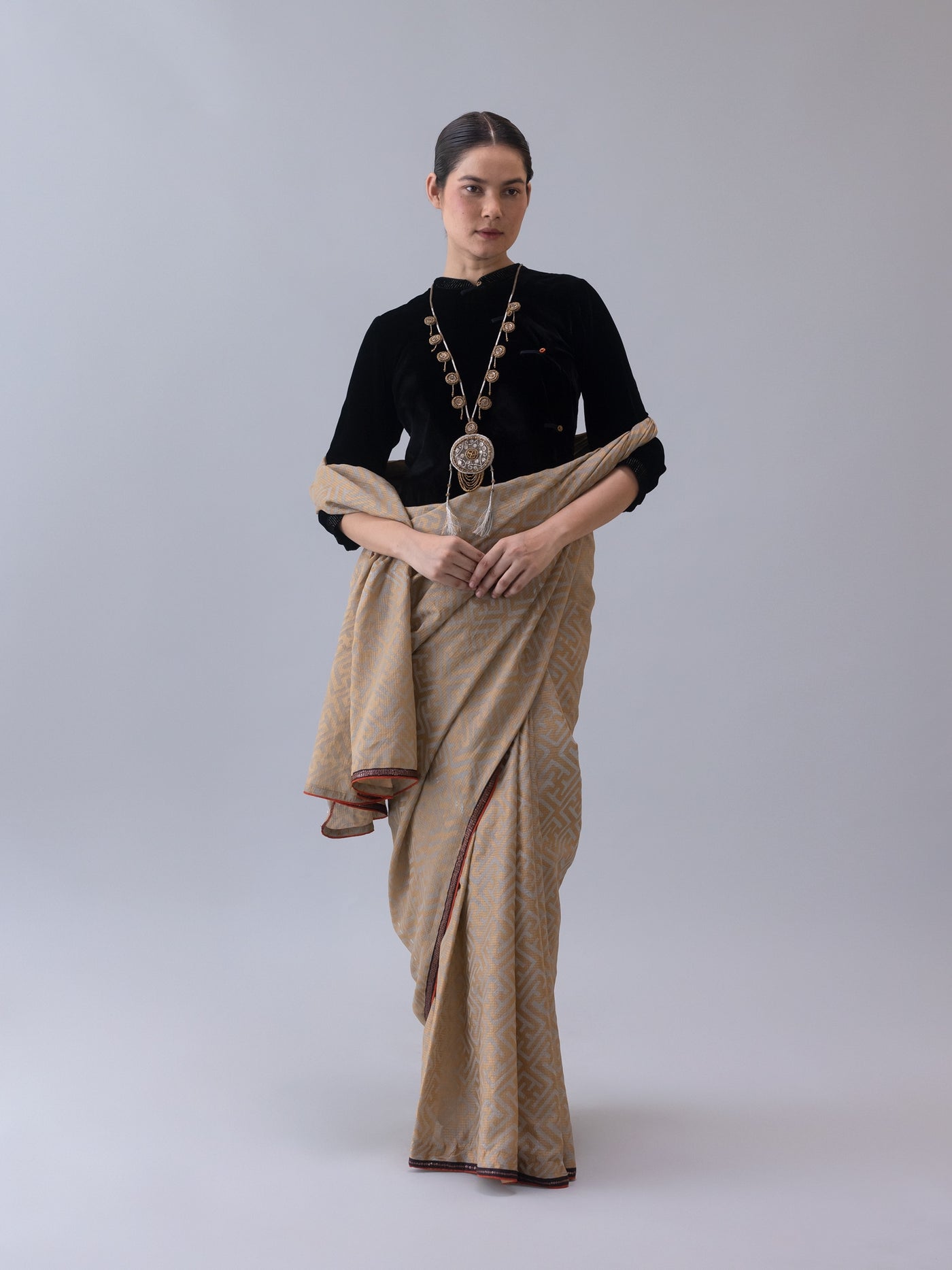Namjar Saree-Grey
