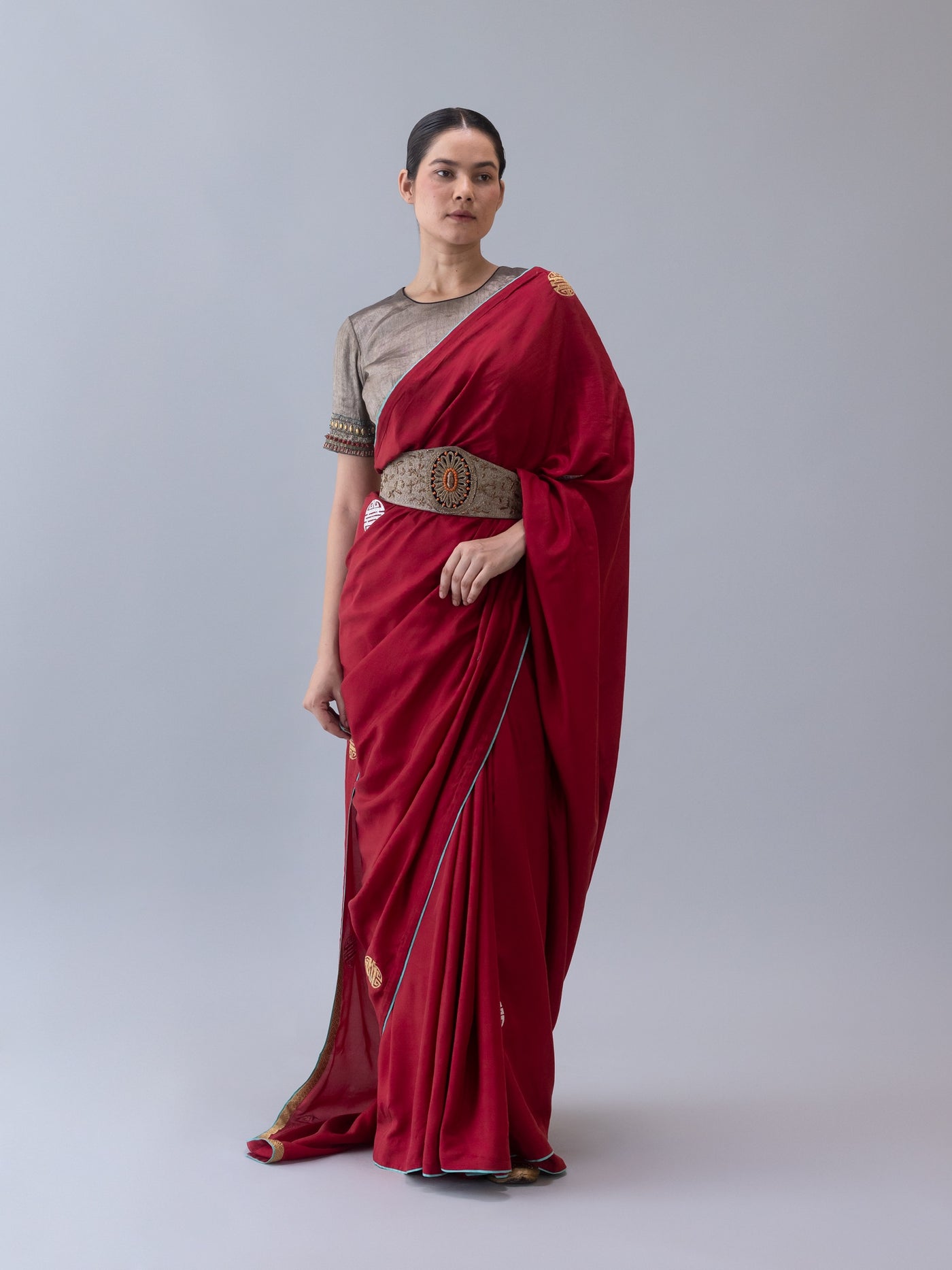 Drukyul Saree-Red