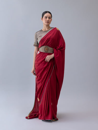 Drukyul Saree-Red