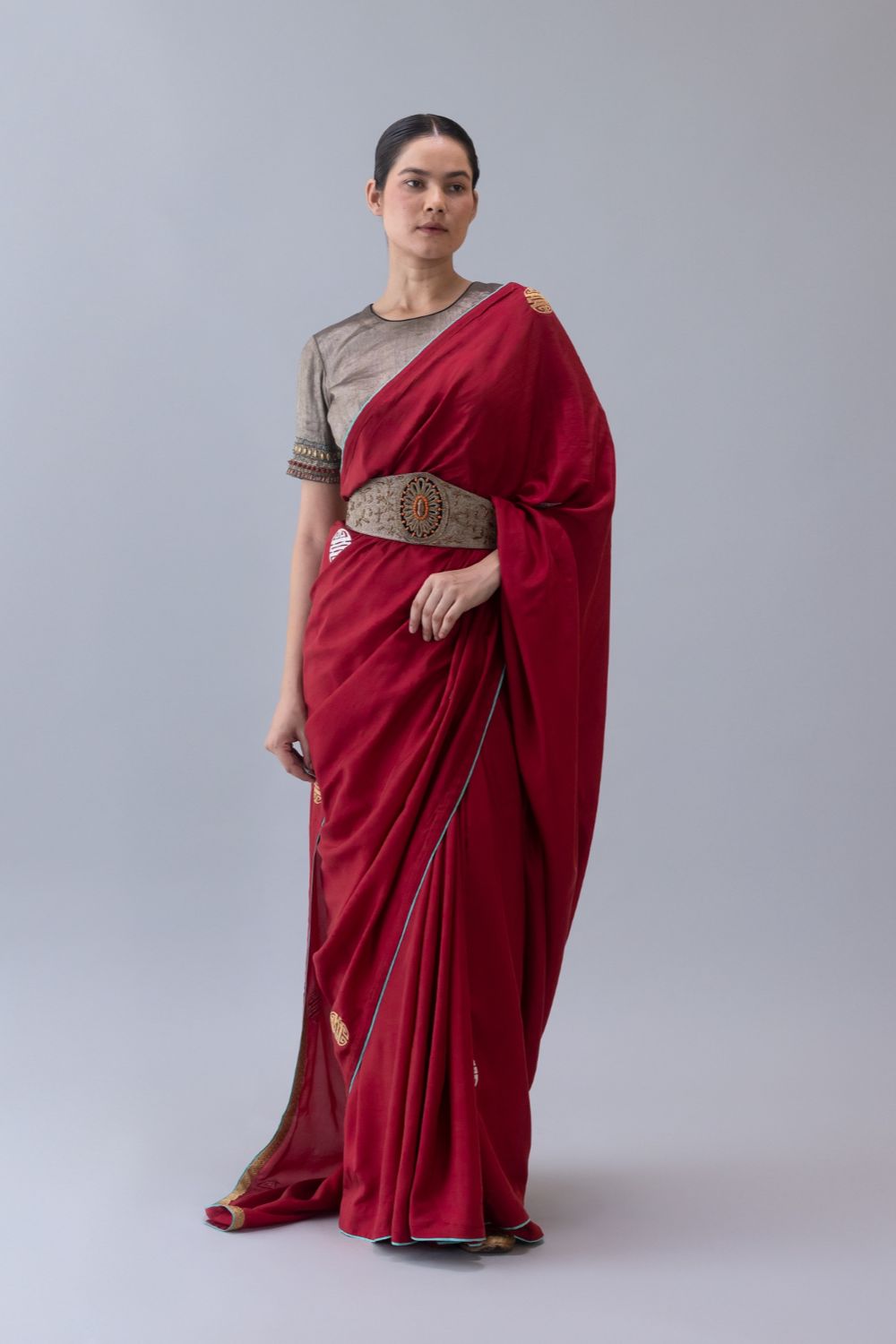 Drukyul Saree-Red