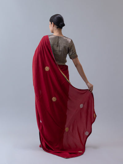 Drukyul Saree-Red