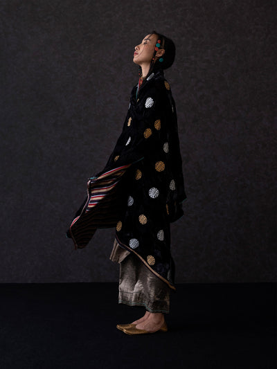 Ngul Dupatta-Black/Stone