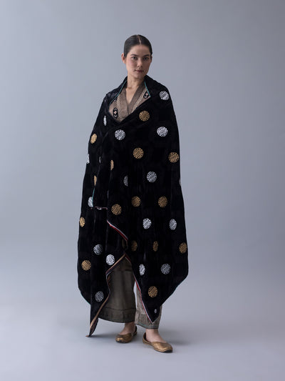 Ngul Dupatta-Black/Stone