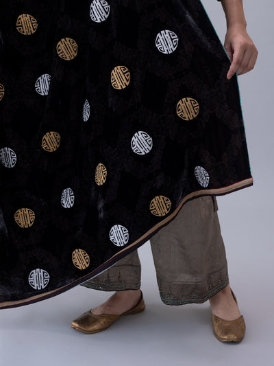 Ngul Dupatta-Black/Stone