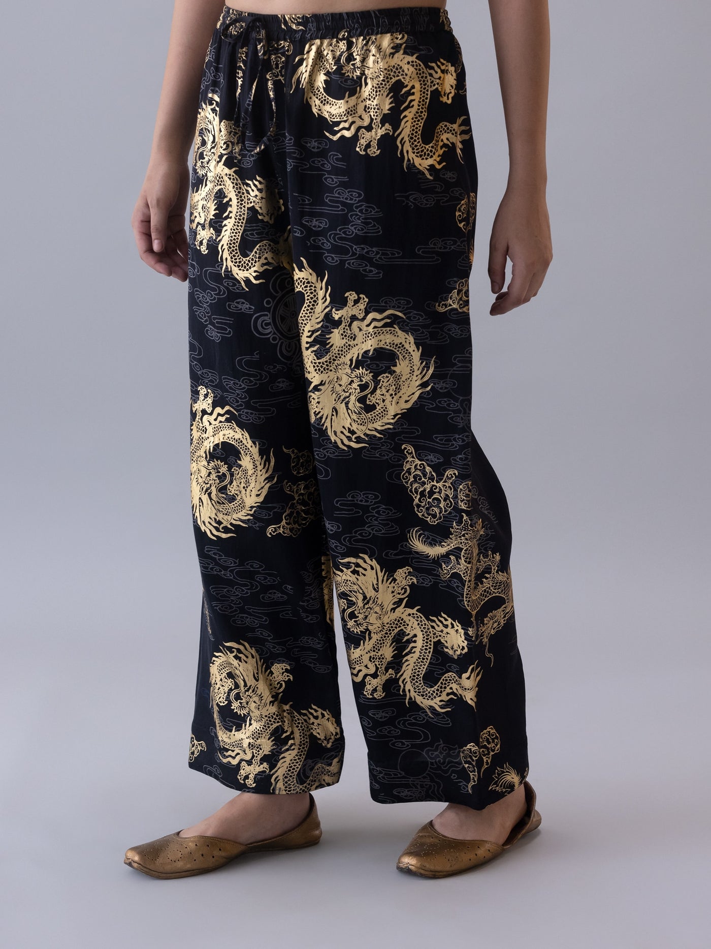 Druk Pyjama-Black/Gold
