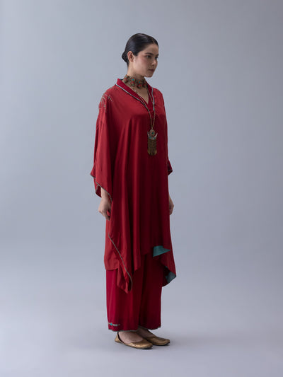 Tshog Kaftan-Deep Red