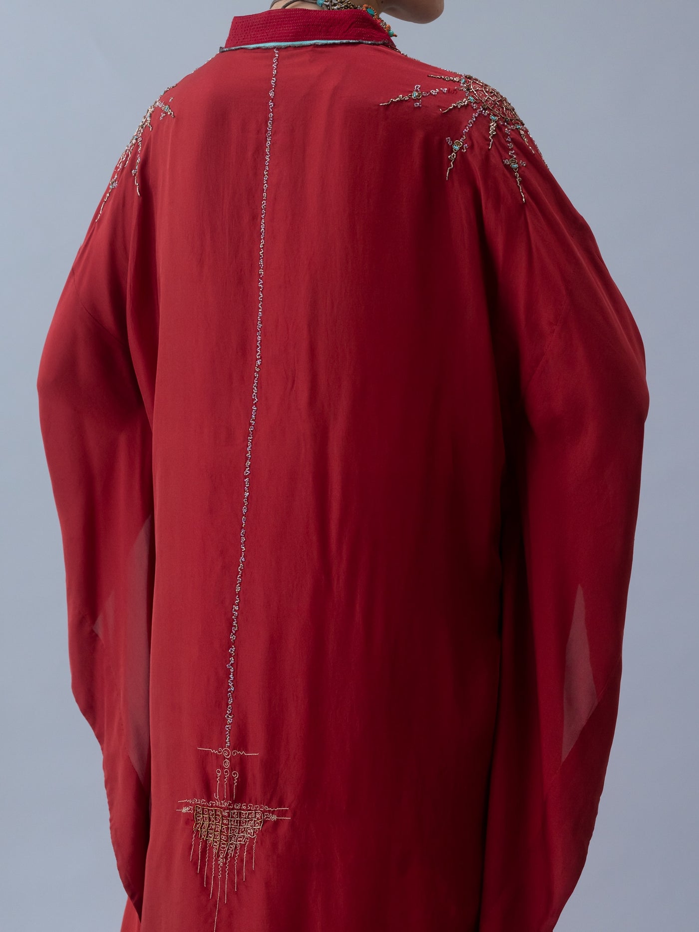 Tshog Kaftan-Deep Red