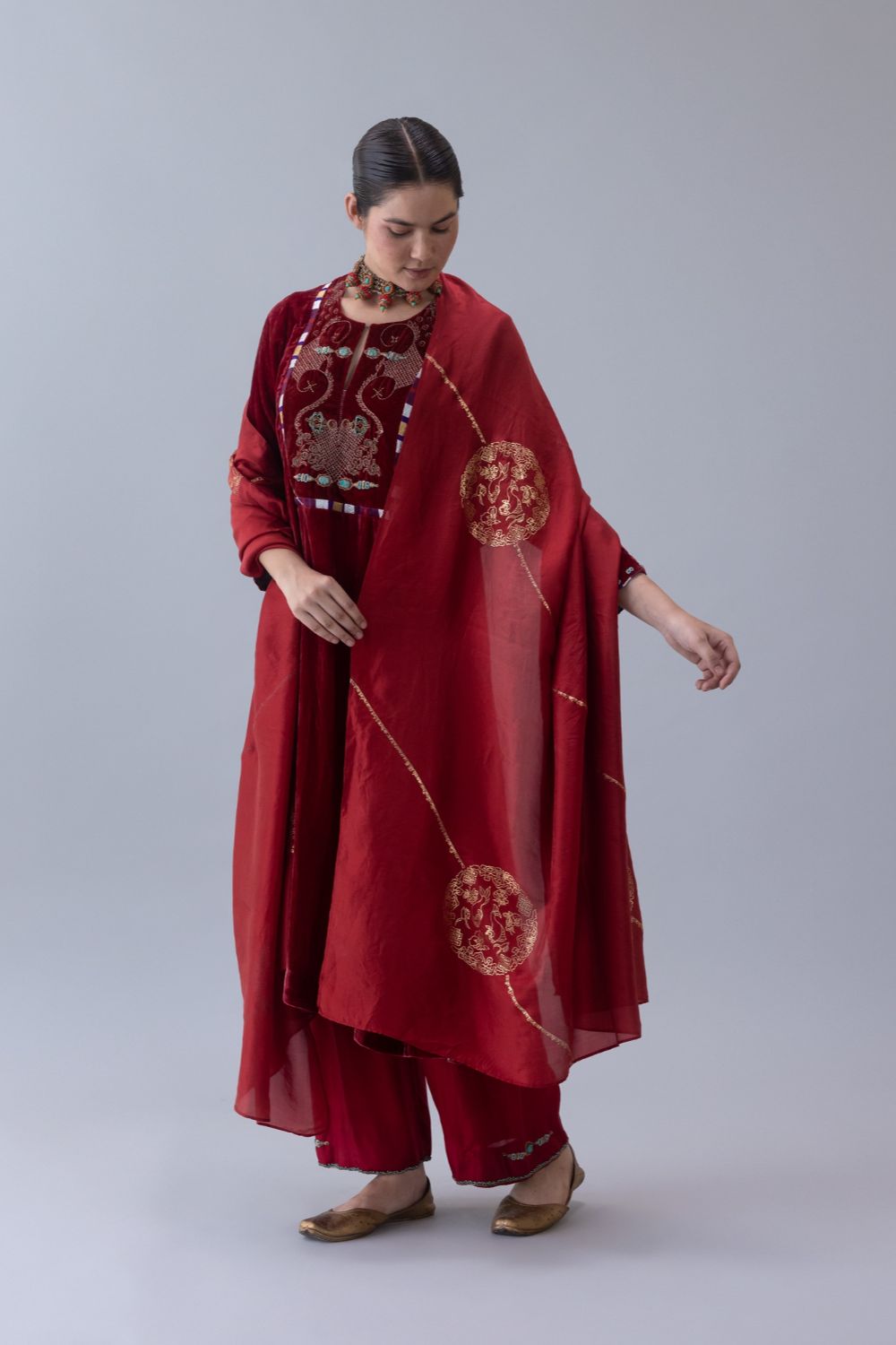 Chimi Dupatta-Red