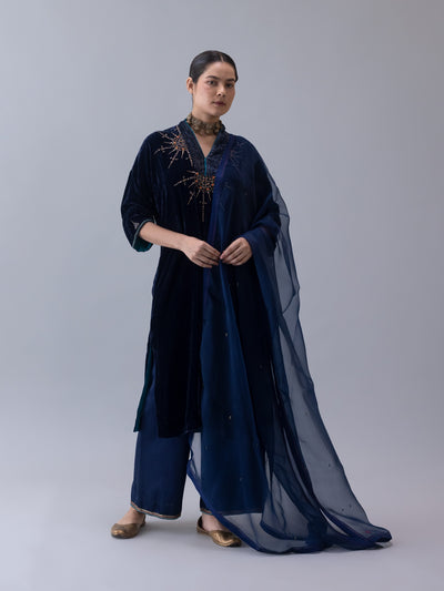 Jokhang Dupatta-Indigo