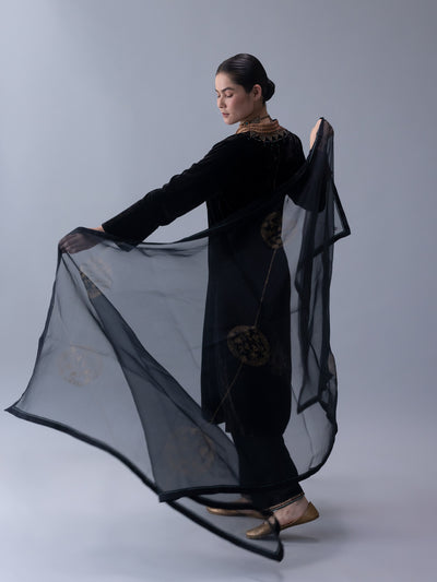 Kunzang Dupatta-Black
